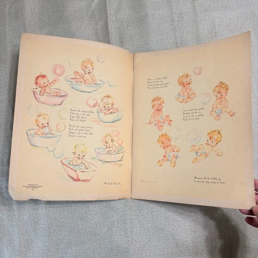 Vintage 1935 Sleep and Bubbles Picture Story Book Ruth Newton Whitman Publishing